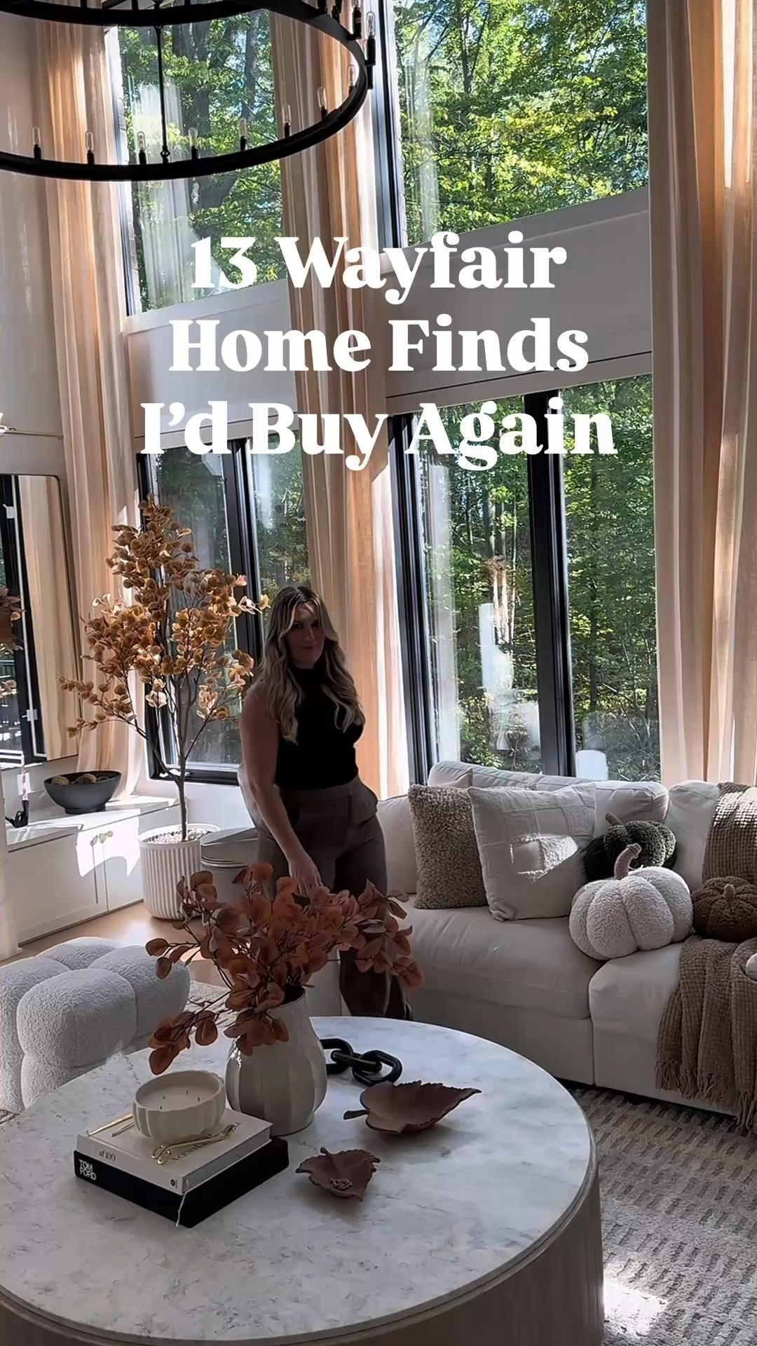 #ad @Wayfair   Getting my home fall ready with Wayfair with some high-quality neutral home finds including my textured no-shed rug , huge affordable sectional, marble side tables and more 🍂. Click the items below to shop. #wayfair #wayfairpartner

#LTKSaleAlert #LTKHome