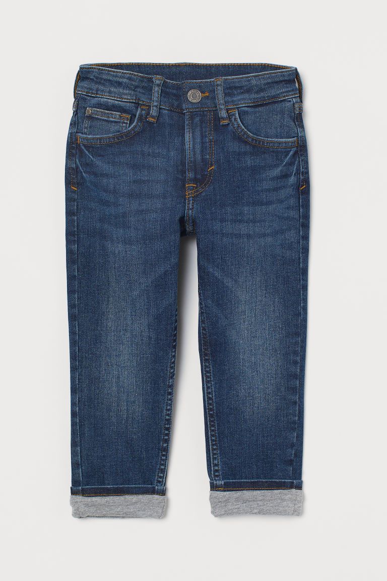 H & M - Relaxed Fit Lined Jeans - Blue | H&M (US + CA)