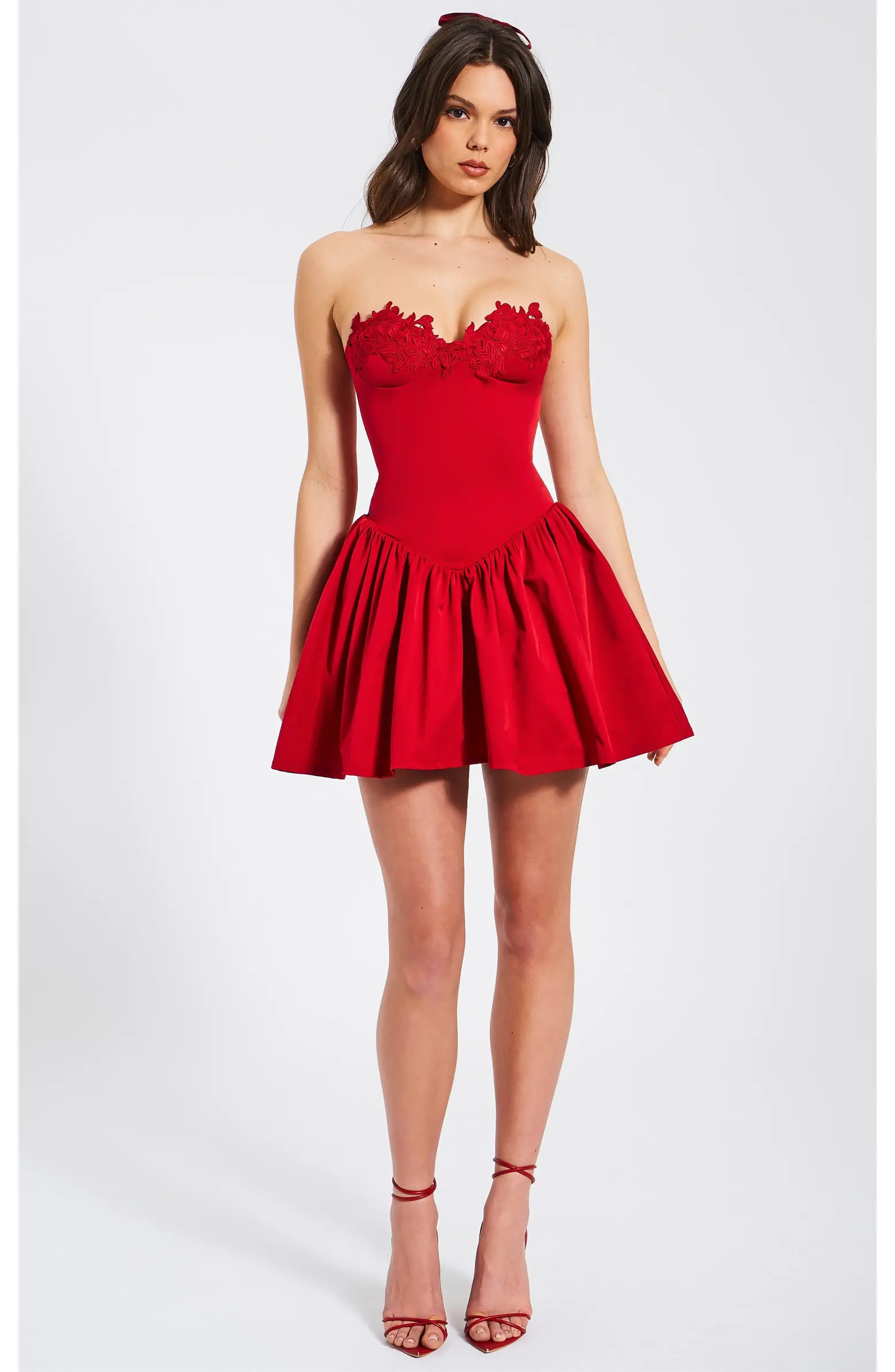 Sacha Drop Waist Corset Puffy Mini Dress | Nordstrom