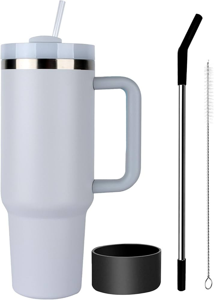 40oz Tumbler with Handle and Straw Lid Stainless Steel Travel Mug Water Bottle Cup,Reusable Insul... | Amazon (US)