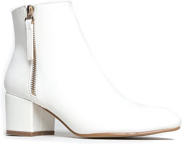 J. Adams Zuma Ankle Bootie – Closed Pointed Toe Low Block Heel Zip Up Boot | Amazon (US)