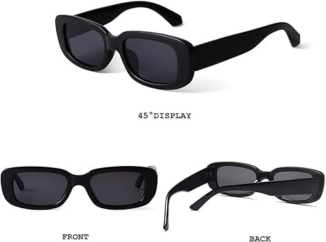 BUTABY Rectangle Sunglasses for Women Retro Driving Glasses 90\u2019s Vintage Fashion Narrow Squa... | Amazon (US)