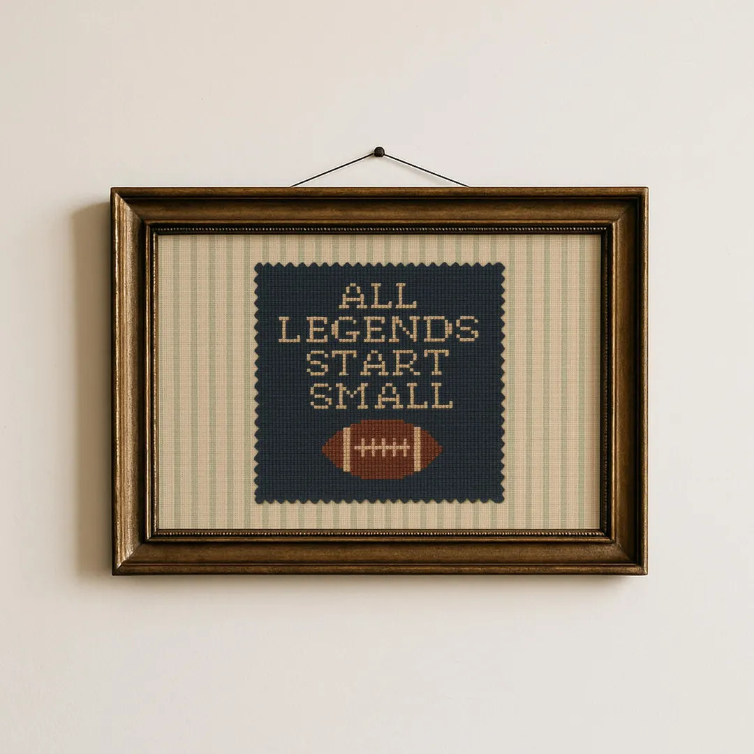 All Legends Start Small Print ∙ Vintage Sports Nursery Wall Art ∙ Digital, Print, Framed or C... | Etsy (US)