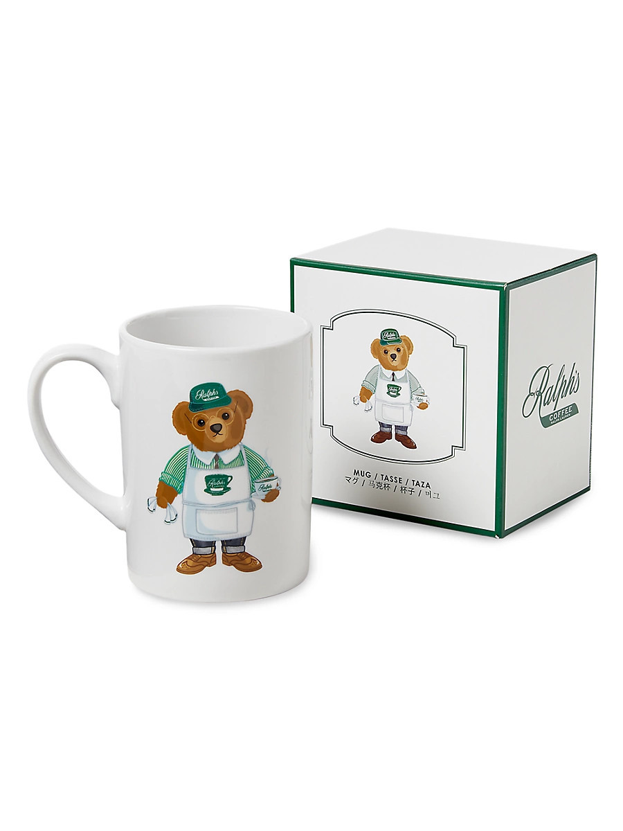 Ralph's Coffee Polo Bear Mug - White Green | Saks Fifth Avenue