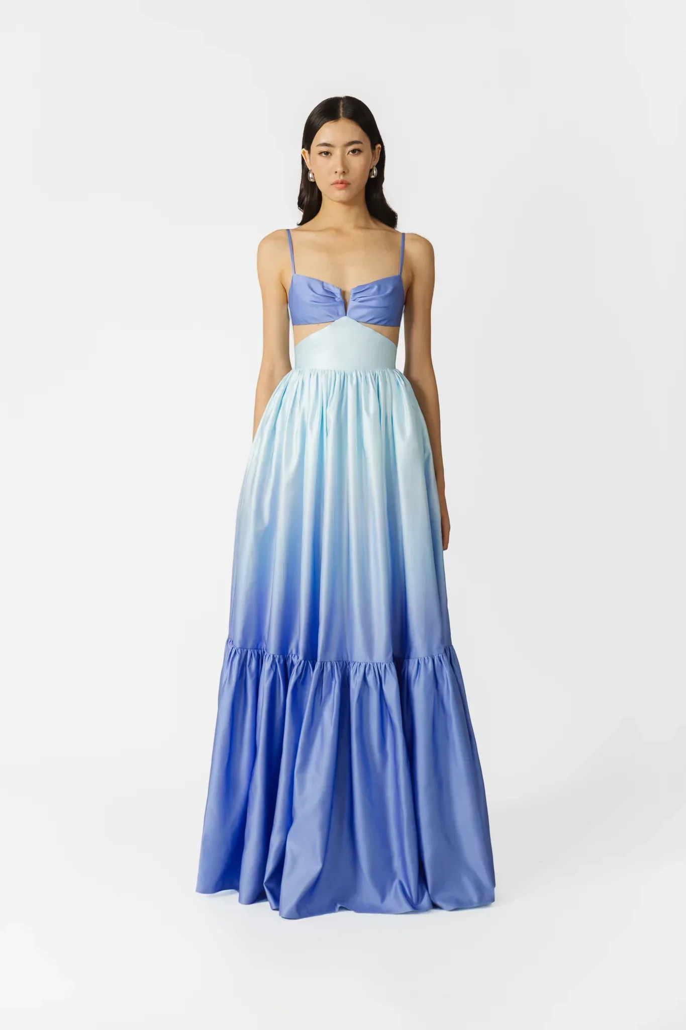 Nova Ombre Satin Cut-out Gown | Sau Lee