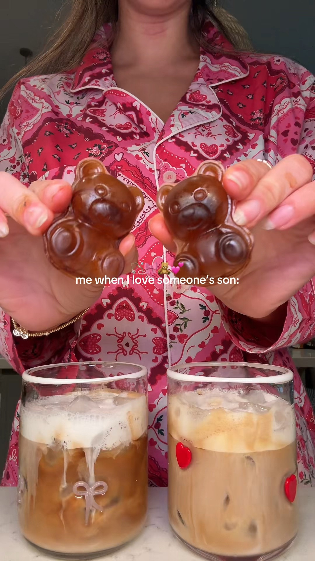 I am so obsessed with these teddy bear coffee ice cubes & the CUTEST valentines pajamas!!

#coffee #valentines #bear #teddy #icedcoffee 

#LTKHome #LTKSeasonal #LTKGiftGuide