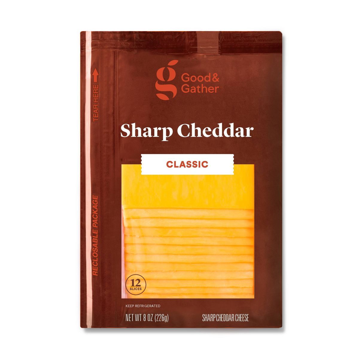 Sharp Cheddar Deli Sliced Cheese - 8oz/12 slices - Good & Gather™ | Target