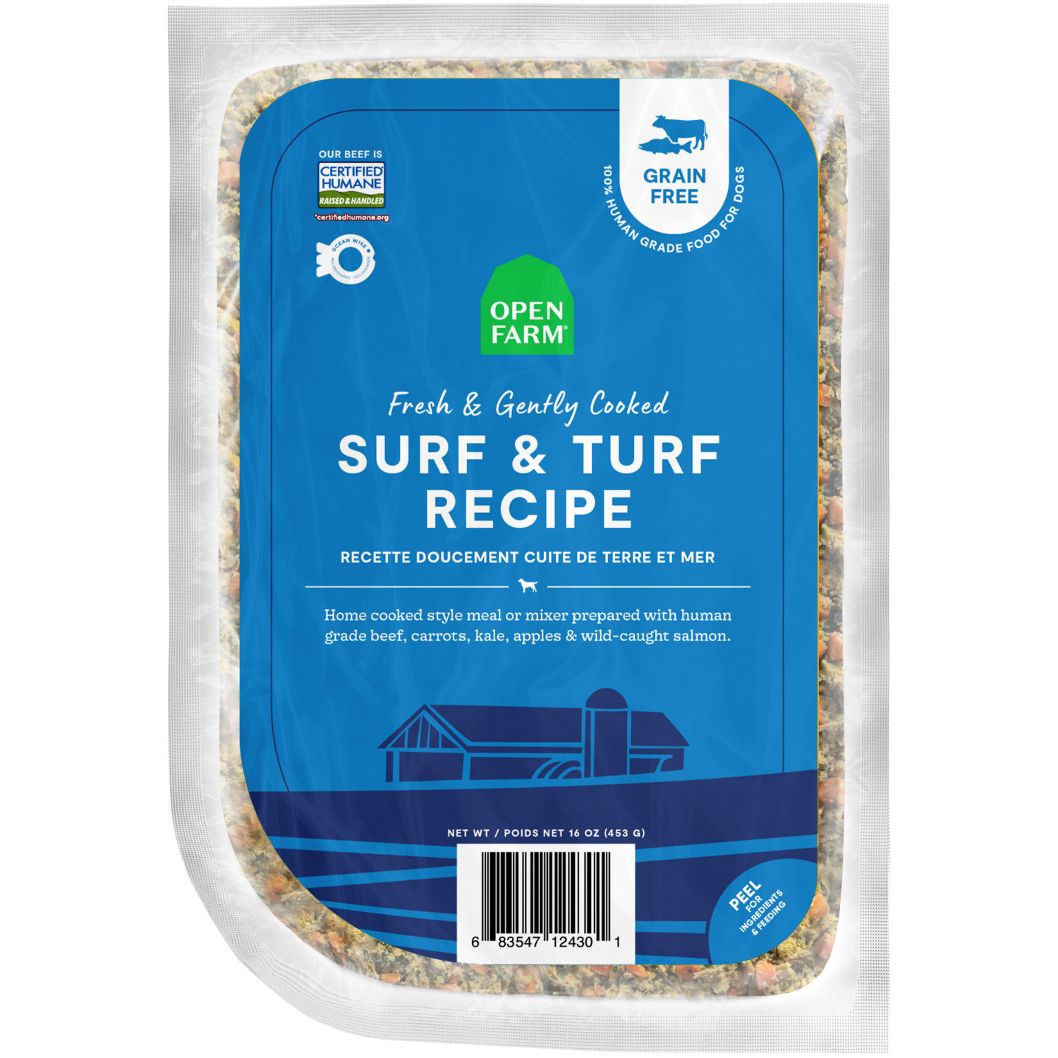 Open Farm Gently Cooked Surf & Turf Recipe Frozen Dog Food, 96Oz | Pet Supermarket | Pet Supermarket