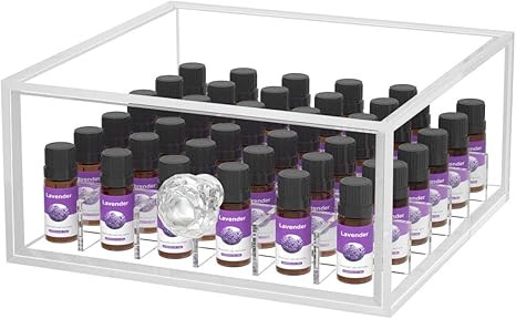 Clear Essential Oils Storage Box, AITEE Acrylic Organizer Holds 36 Bottles 10ml Size, Essential O... | Amazon (US)
