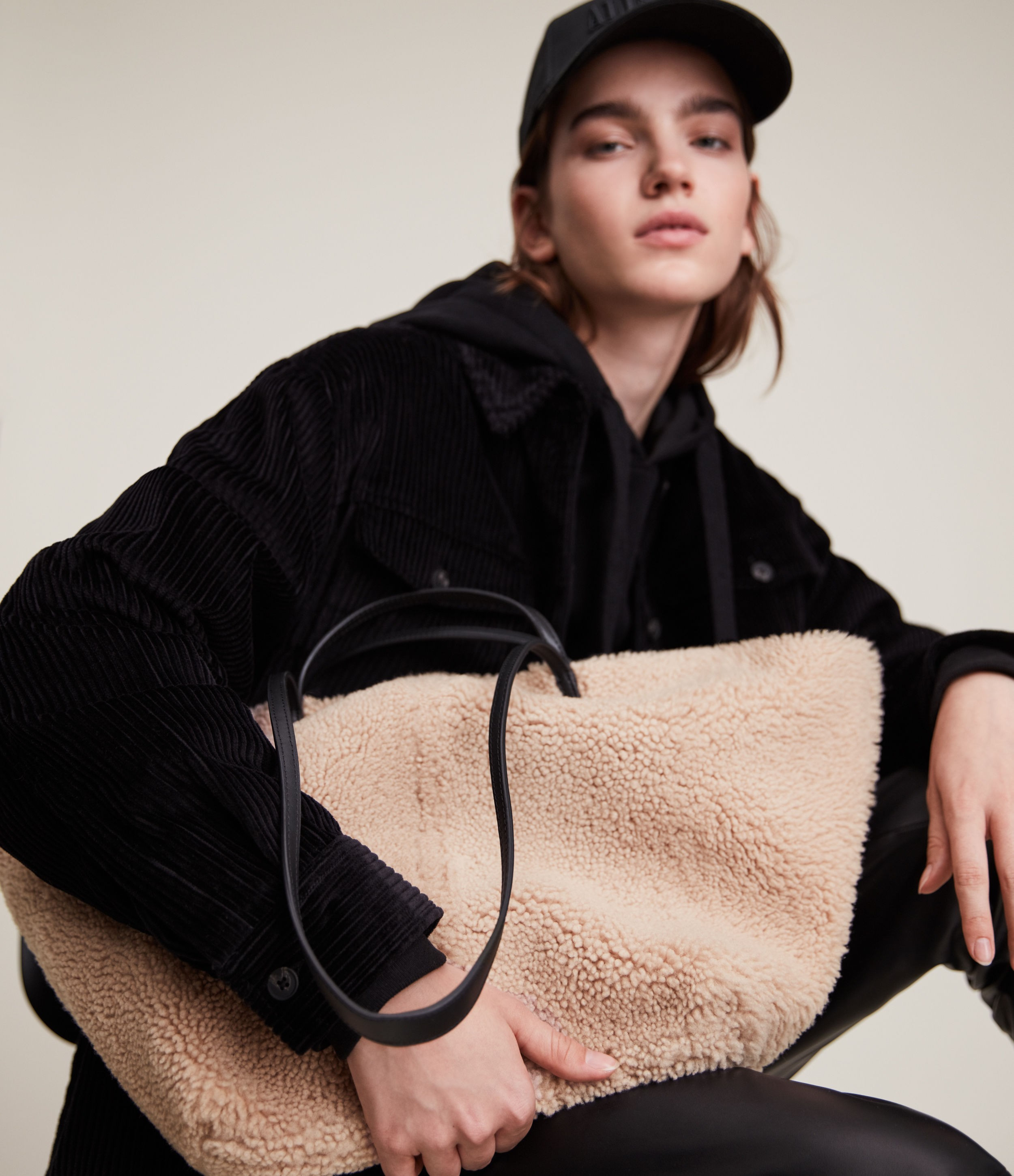 Hannah Shearling Tote Bag | AllSaints US