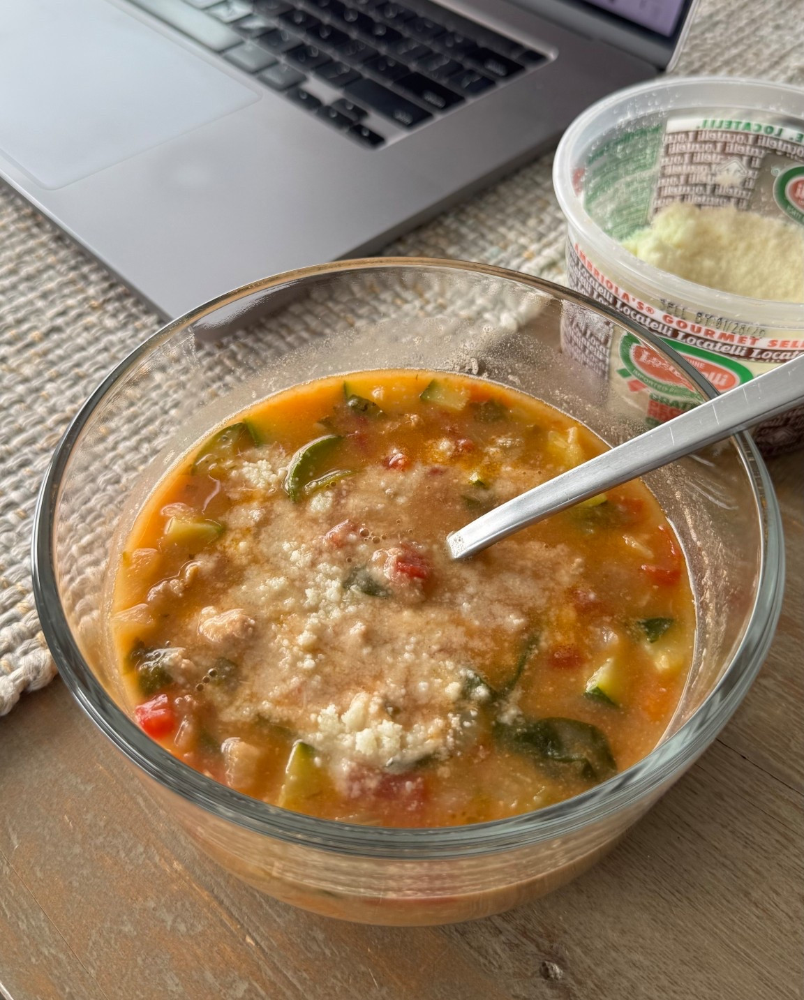 I love leftovers for lunch! This was Turkey Meatball Minestrone from last nights dinner from Skinnytaste High Protein. Over 40g protein 9g fiber!

#LTKHome #LTKfoodie #LTKfitnessgoals