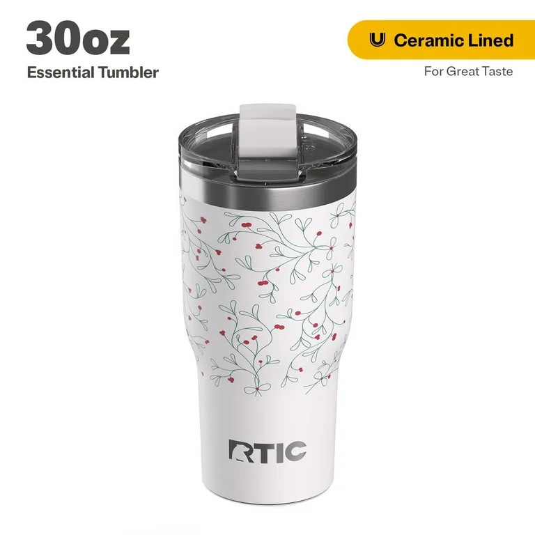 RTIC 30 oz Ceramic Lined Insulated Essential Tumbler, Leak-Resistant Lid, Christmas, Holiday, Mis... | Walmart (US)