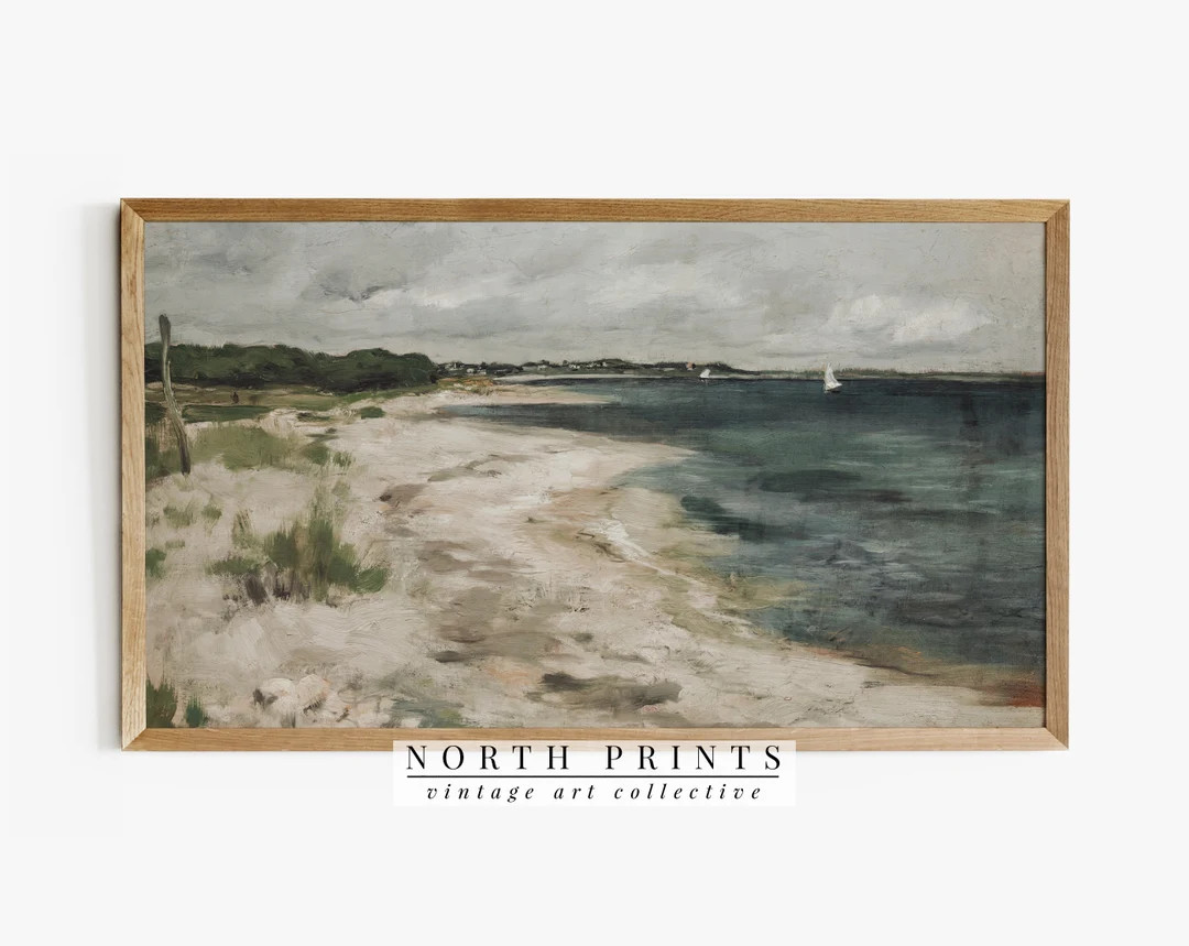 Samsung Frame TV Art Vintage Coastal Rustic Painting Art - Etsy | Etsy (US)