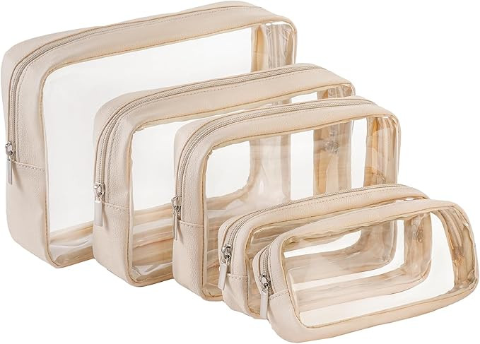 TSA Approved 5-Piece Diaper Bag Organizer Pouch Set Clear Waterproof TPU Kids Toiletry Storage Se... | Amazon (US)