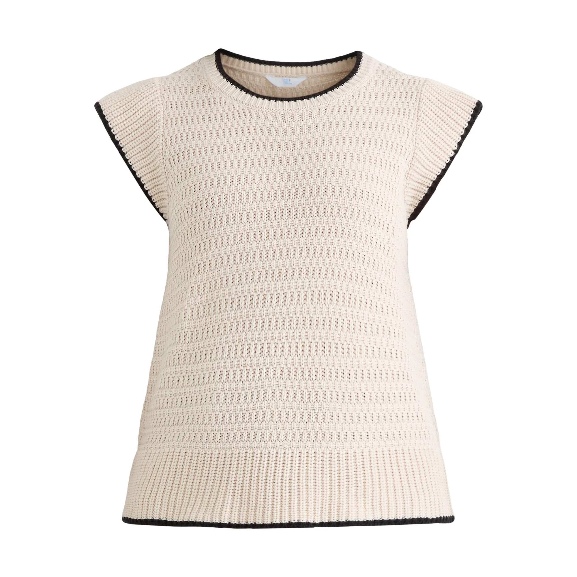 Time and Tru Women's Flutter Sleeve Sweater, Lightweight, Sizes XS-XXXL - Walmart.com | Walmart (US)