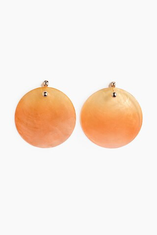 H & M - Seashell Earrings - Orange/Marbled | H&M (US + CA)