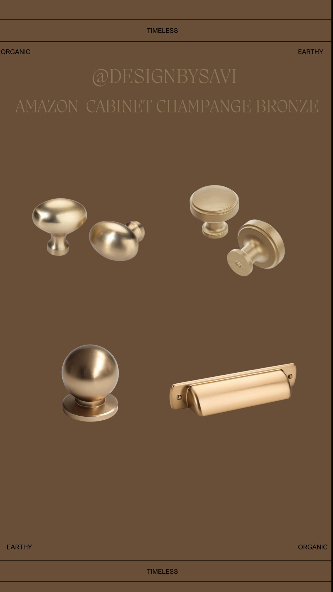 I’m dying over these champagne bronze knobs and pulls for kitchen, bath or pantry!😍

Pantry, kitchen, bathroom, cabinet, cabinet knobs, cabinet pulls, home finds, Amazon home, Amazon knobs, kitchen finds 

#LTKfindsunder50 #LTKstyletip #LTKhome