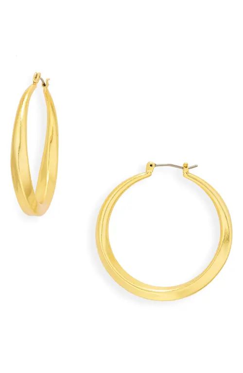 Madewell Archway Large Hoop Earrings in Vintage Gold at Nordstrom | Nordstrom