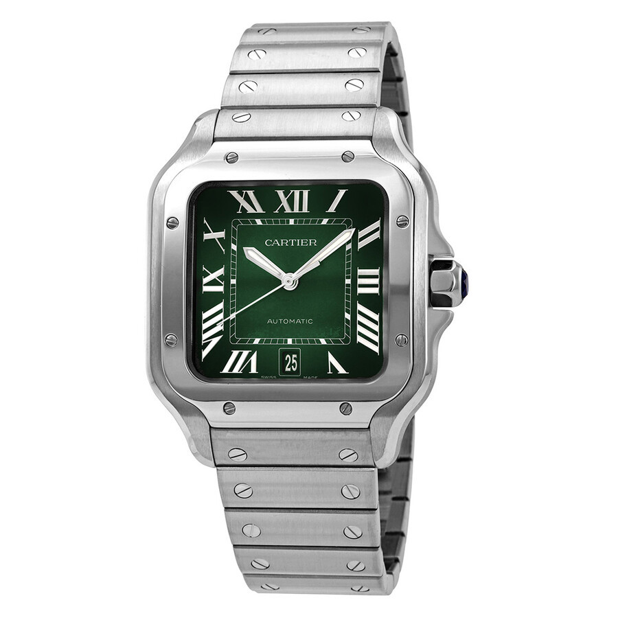 Santos De Large Model Automatic Green Dial Men's Watch | Jomashop.com & JomaDeals.com