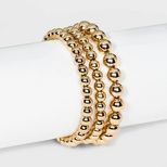 Brass Bead Bracelet 3pc - A New Day™ Gold | Target