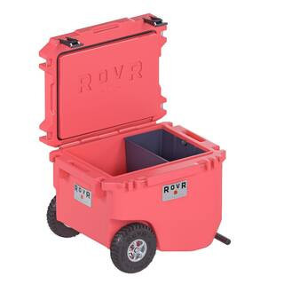 RollR 60 qt. Wheeled Hard Cooler with Tow Handle (CORAL) | The Home Depot