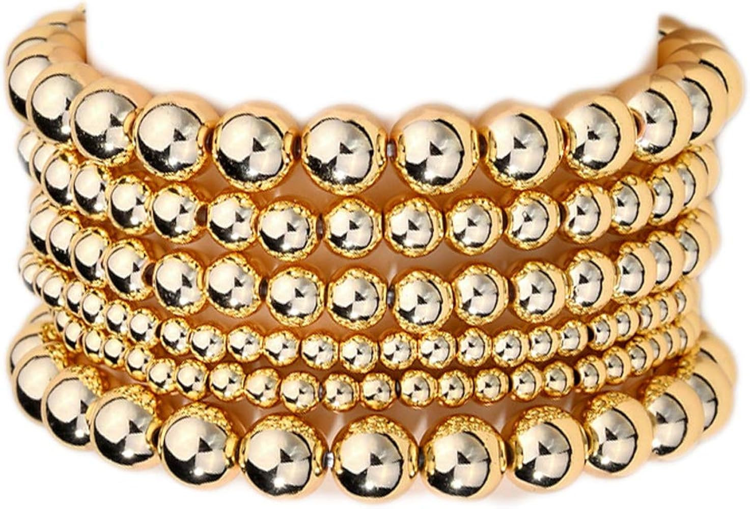 COLORFUL BLING Women Multilayer Temperament Imitated Pearl Stackable Strand Bracelets Beaded Seed... | Amazon (US)