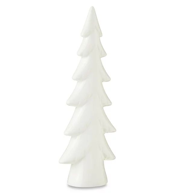 Holiday Time 8.25in Ceramic Holiday Tree Tabletop Décor, White - Walmart.com | Walmart (US)