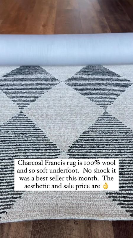 Charcoal Francis Rug from Loloi is a classic beauty.  Its pattern is reminiscent of old tile floors.  Made of 100% wool, it’s thick and so soft underfoot.  The sale price right now can’t be beat!

#LTKStyleTip #LTKSaleAlert #LTKHome