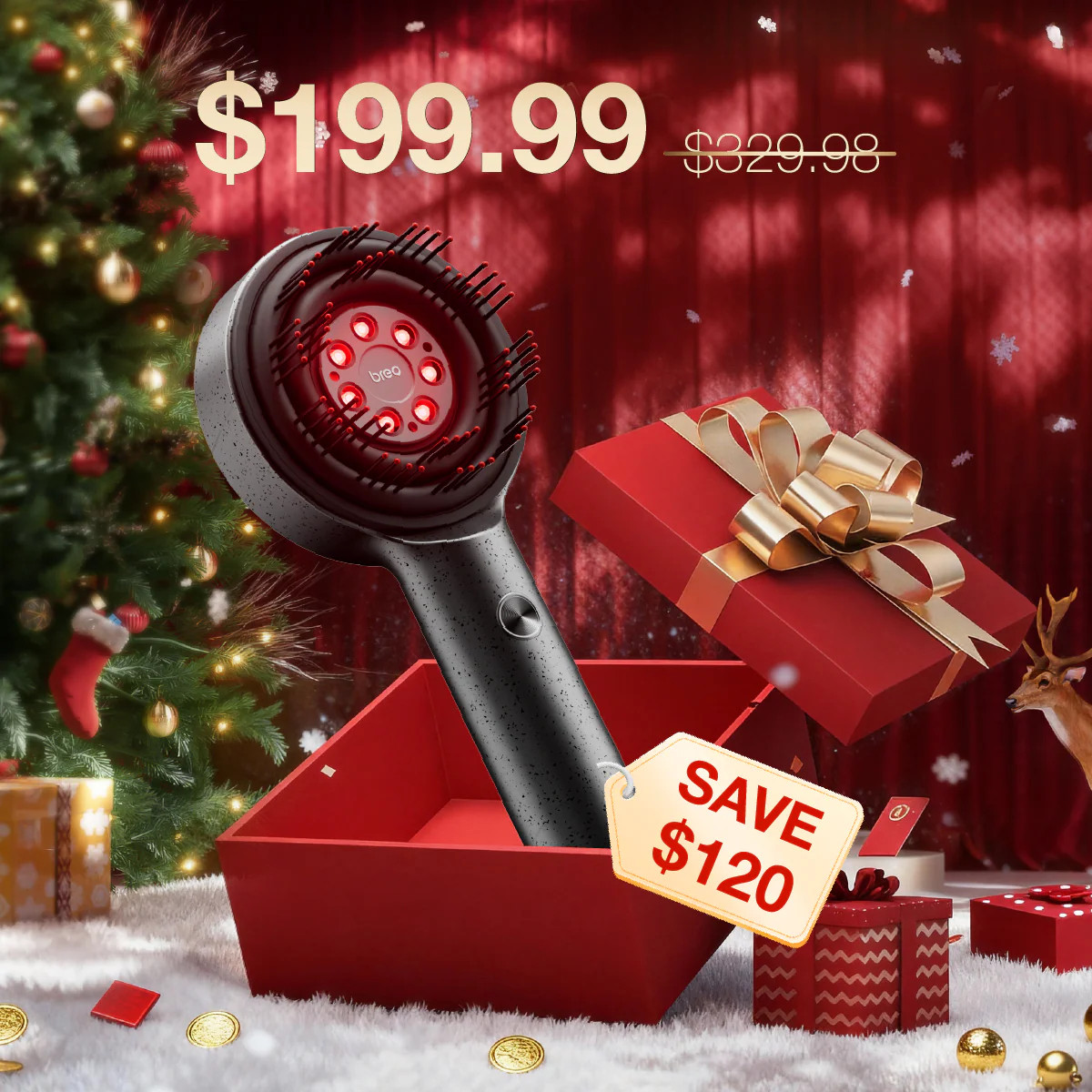 Low-level laser therapy (lllt) Scalp Massager for Hair Growth | BREO