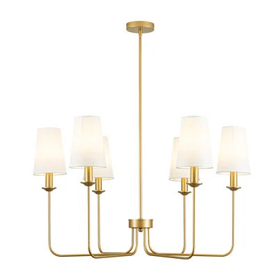 6-light Modern Chandeliers For Dining Room Light Fixture With Shades | Wayfair North America