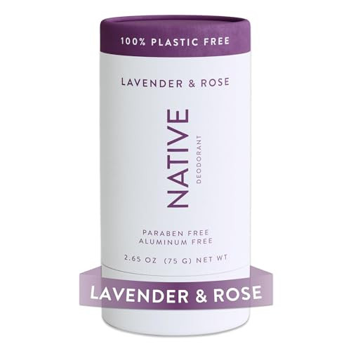Native Plastic Free Deodorant Contains Naturally Derived Ingredients, 72 Hour Odor Control | Deodorant for Women and Men, Aluminum Free with Baking Soda, Coconut Oil and Shea Butter | Lavender & Rose | Amazon (US)