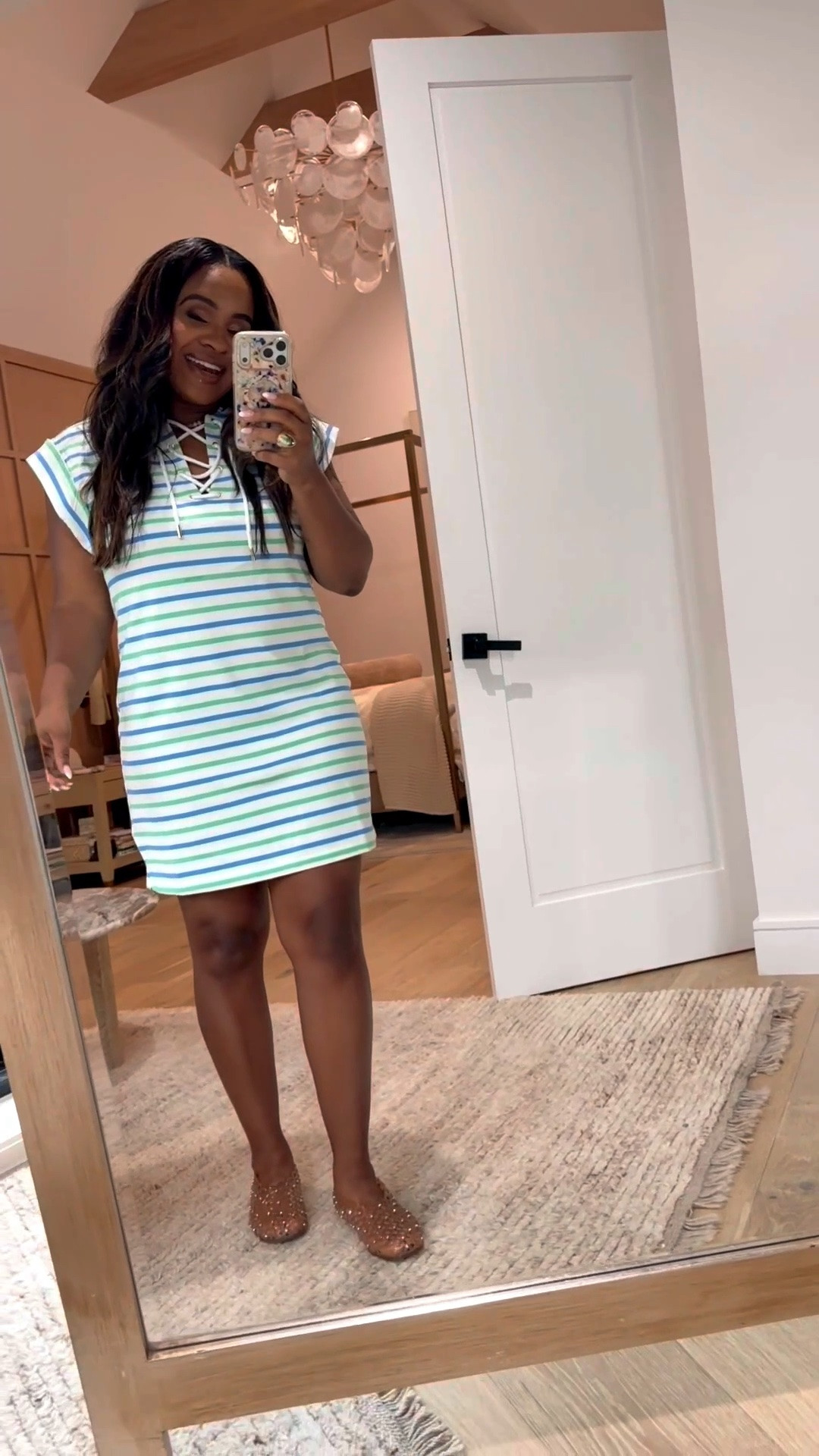 I saw this dress from Walmart and had to grab it! It is the perfect striped dress for summer and also comes in navy/white ✨ Wearing a size medium!

#LTKgrwm #LTKootd #LTKSeasonal