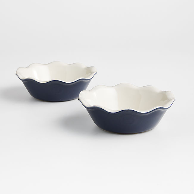 Emile Henry Modern Classics Sugar White Pie Dish, Set of 2 + Reviews | Crate & Barrel | Crate & Barrel