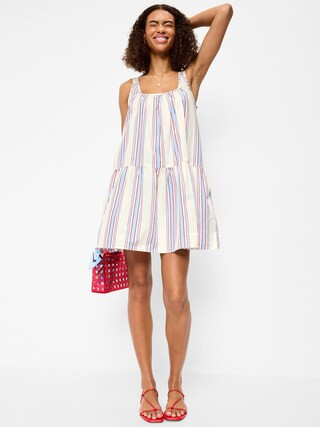 Sleeveless Scoop-Neck Mini Swing Dress | Old Navy (US)
