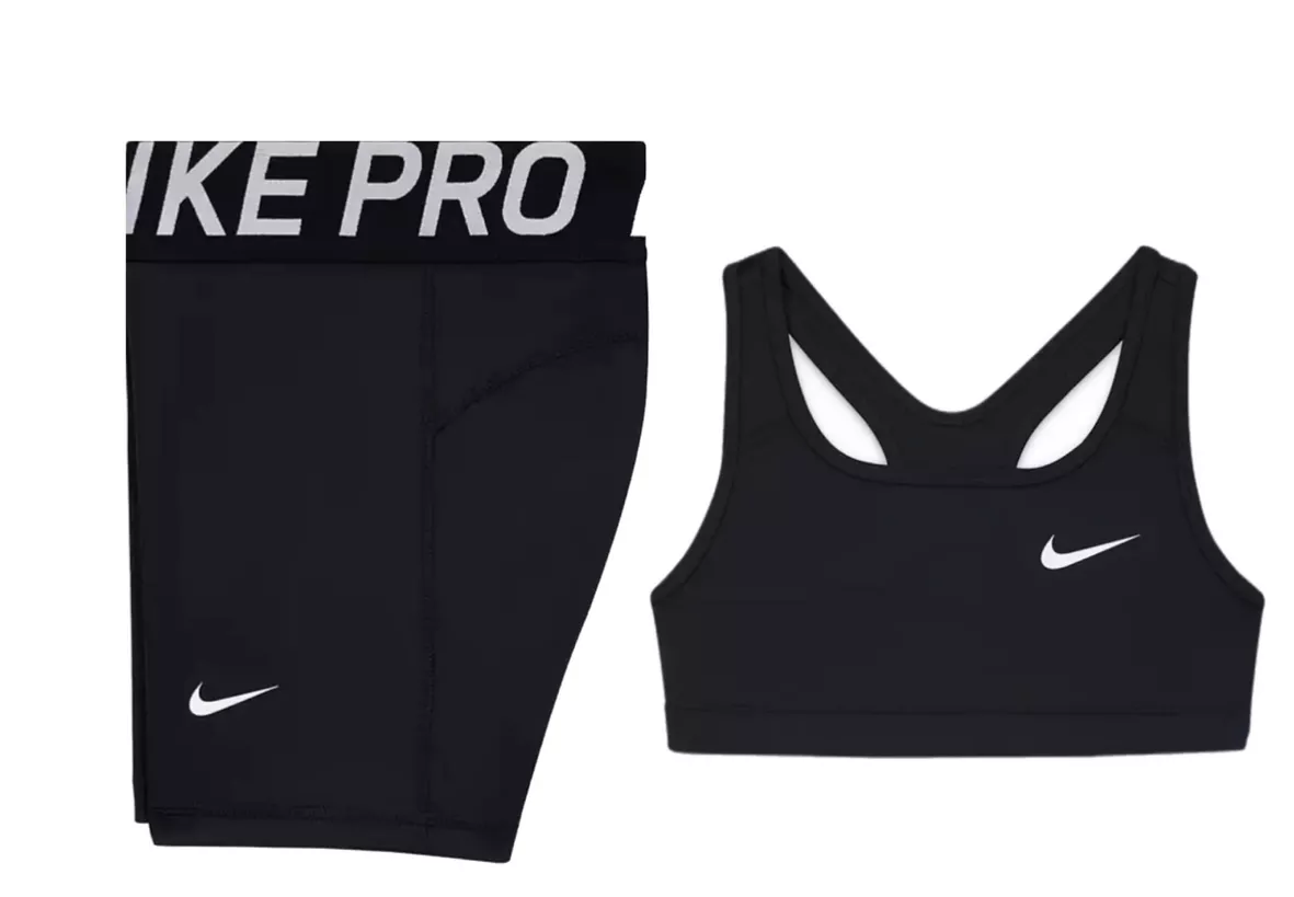 Nike Pro Girls' Sports Bra - White, Compare