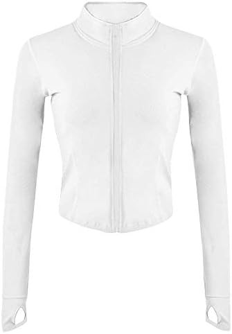 Lviefent Womens Lightweight Full Zip Running Track Jacket Workout Slim Fit Yoga Sportwear with Th... | Amazon (US)