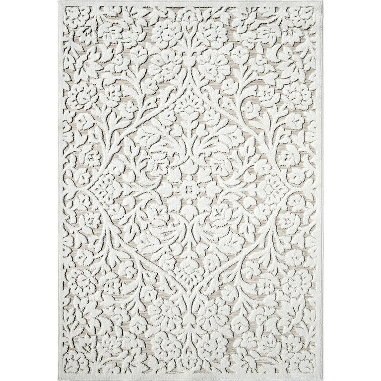 My Texas House Rosalie, Transitional, Floral, Woven Area Rug, 7'9" x 10'10" | Walmart (US)
