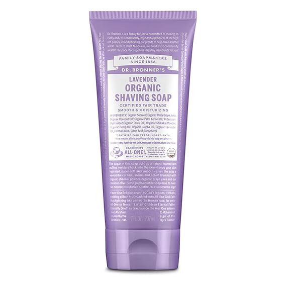 Dr. Bronner's Organic Shaving Soap– (Lavender, 7 Ounce)– Moisturizing Shave Soap for Men & Wo... | Amazon (US)