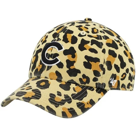 Women's '47 Chicago Cubs Tan Bagheera Cheetah Clean Up Adjustable Hat | Walmart (US)