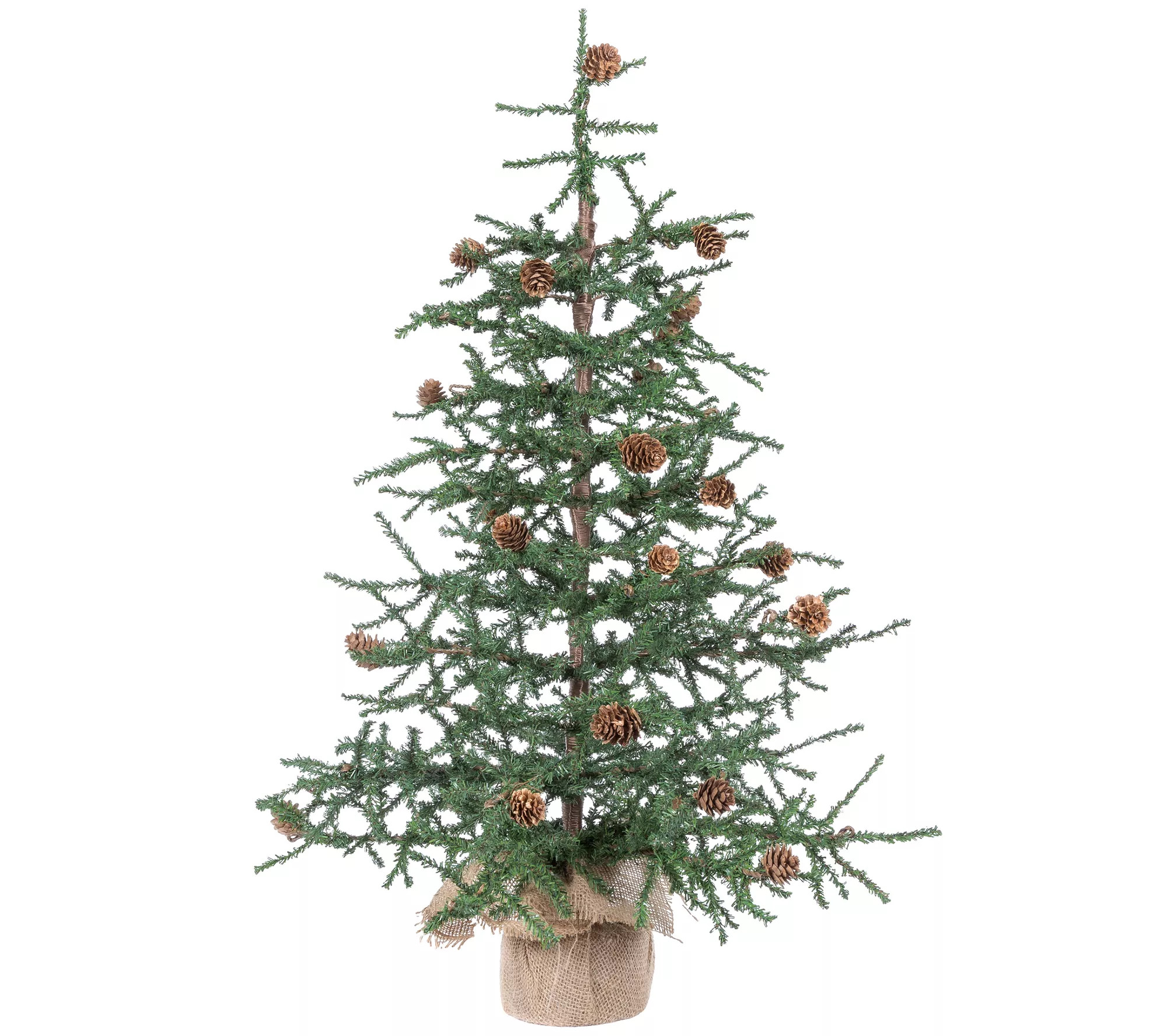Vickerman 30" Carmel Pine Artificial Christmas Tree, Unlit - QVC.com | QVC