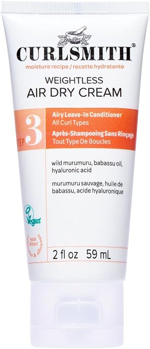 CURLSMITH Weightless Air Dry Cream for Hair, Hydrating and Detangling, Leave In Conditioner for C... | Amazon (US)