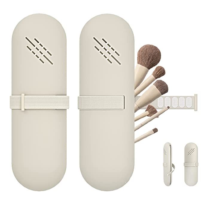 Amazon.com : Travel Makeup Brush Holder,Make Up Organizer Bag Case,Cosmetic pouch,Toiletry Organi... | Amazon (US)