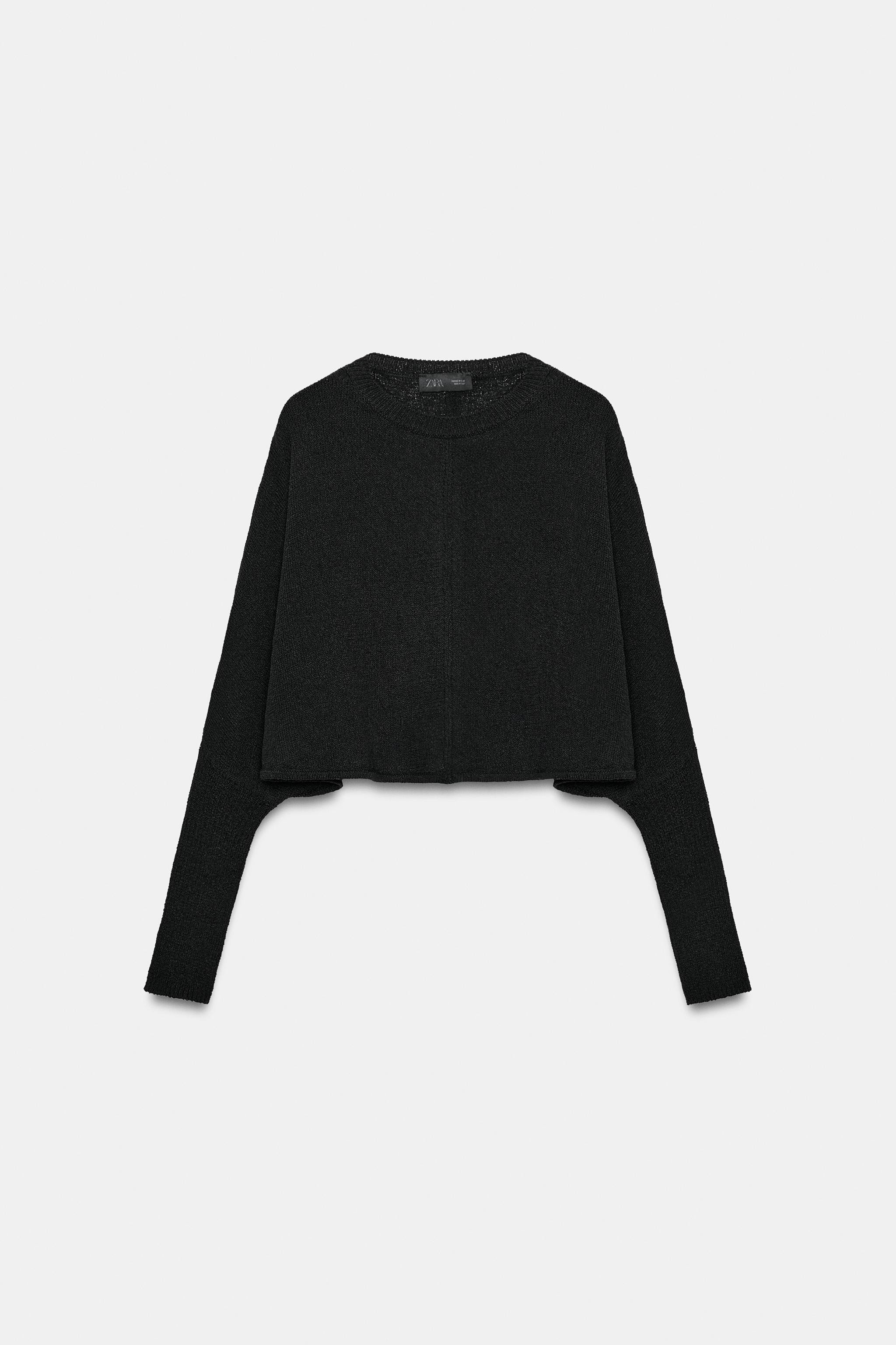 CROPPED BATWING SLEEVE KNIT JUMPER | Zara US