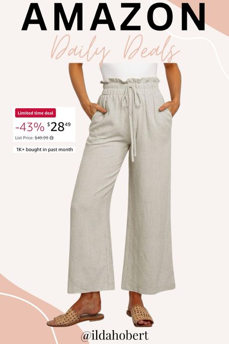 Amazon daily deal - 43% off these trending linen pants!😍 

Amazon sale, Amazon deal, pants, affordable fashion, vacation outfit, resort wear, spring fashion, summer fashion, spring outfit, summer outfit, linen

#LTKsalealert #LTKfindsunder50 #LTKstyletip