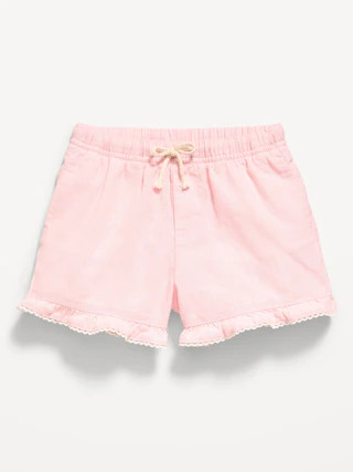 Linen-Blend Ruffled Shorts for Toddler Girls | Old Navy (US)