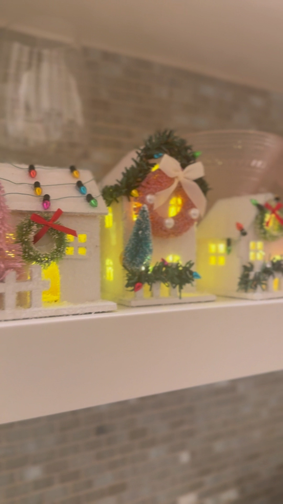 little DIY mini glitter houses for christmas! put them in my bar 🍾💕🎄

#LTKSeasonal #LTKHome #LTKHoliday