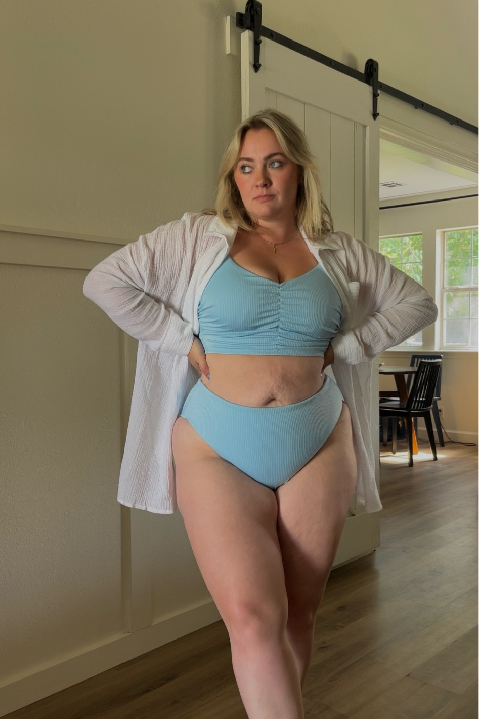Underwire swimsuit top & full coverage bottoms! 🩵👙

I’m wearing a 36DD & a large bottom. 

#LTKSwim #LTKSeasonal #LTKMidsize