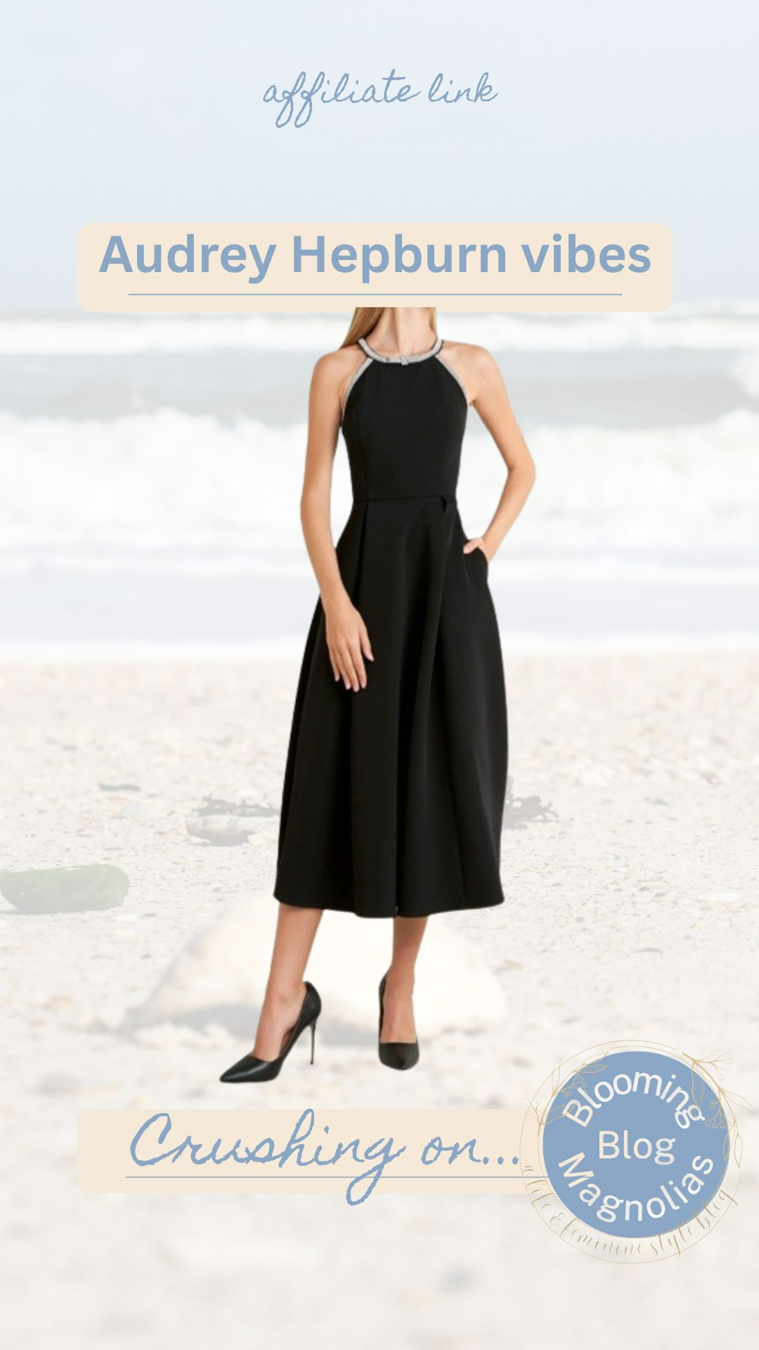 Audrey Hepburn vibes with this classic black dress. $82! 

#LTKHoliday