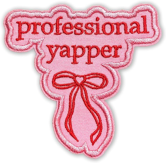 Professional Yapper Patch 3 Inches Funny Bow Cute, Speech Therapy, Quote Yapping, Embroidered Hoo... | Amazon (US)