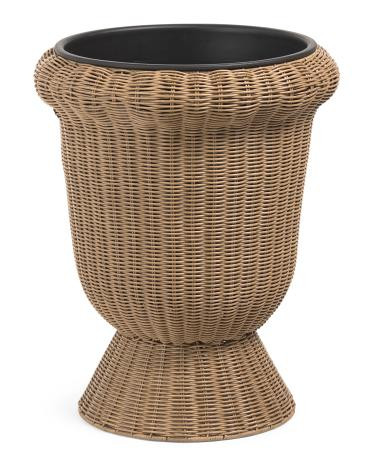 23.25x19 woven wicker outdoor planter | TJ Maxx